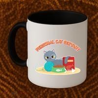 Funny Personal Cat Servant Coffee Mug thumb 2