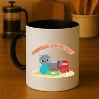 Funny Personal Cat Servant Coffee Mug thumb 4