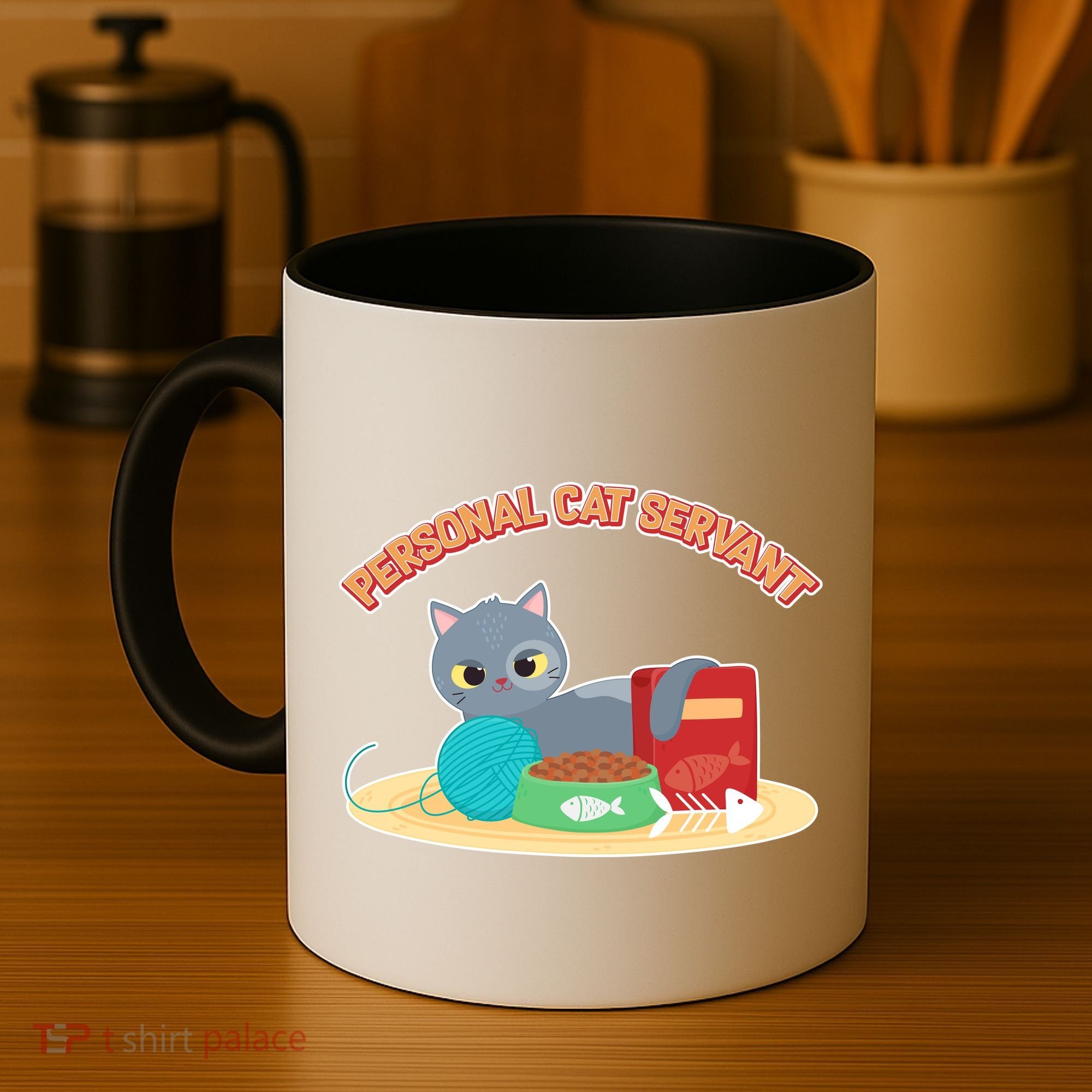 Funny Personal Cat Servant Coffee Mug