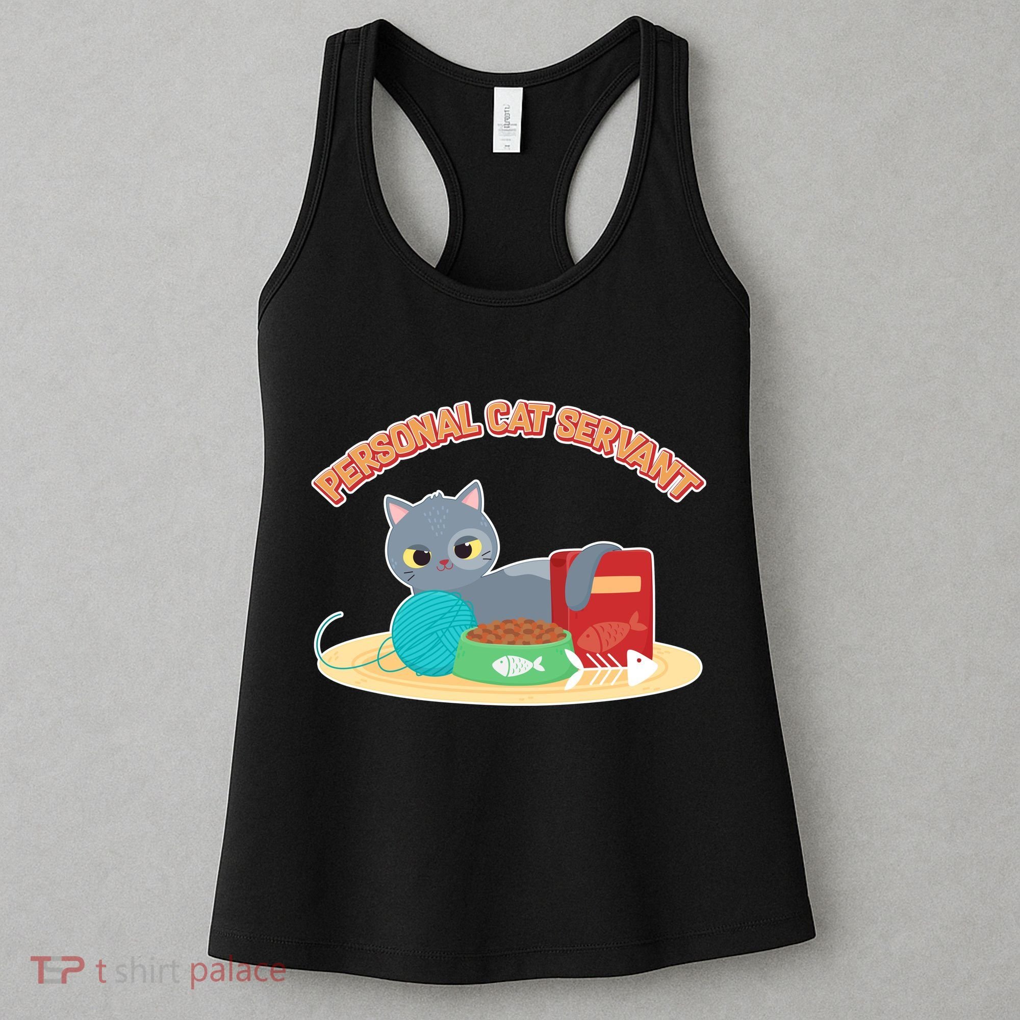 Funny Personal Cat Servant Women's Tank Top