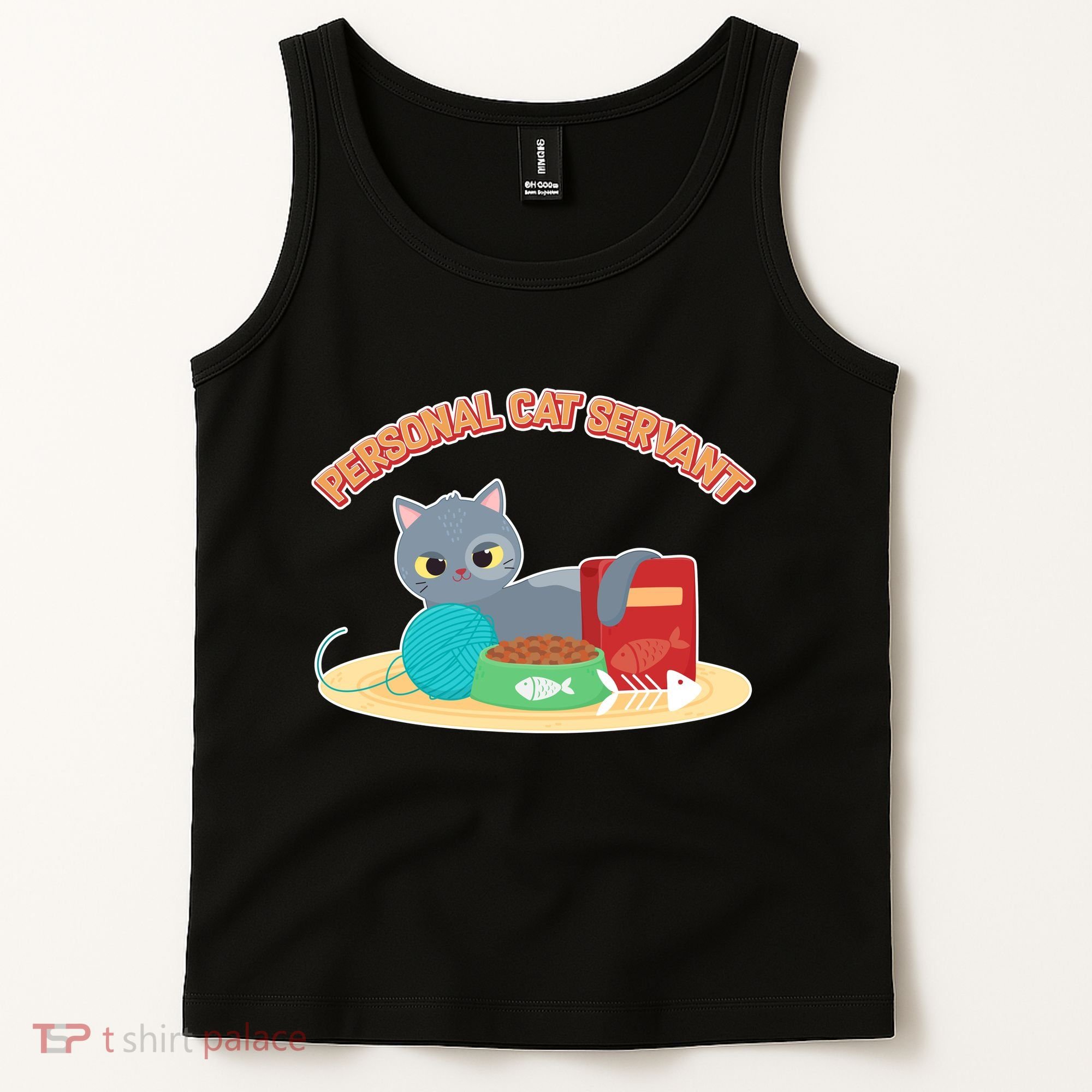 Funny Personal Cat Servant Tank Top