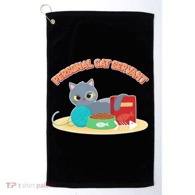 Funny Personal Cat Servant Golf Towel