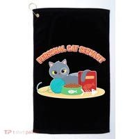 Funny Personal Cat Servant Golf Towel thumb 0