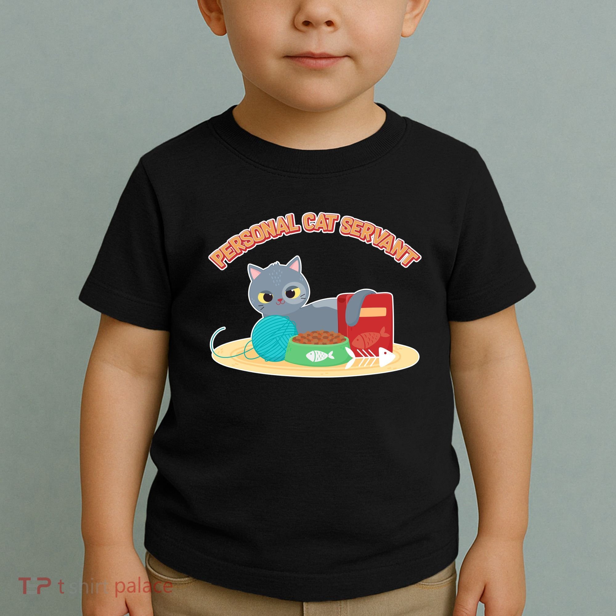 Funny Personal Cat Servant Toddler T-Shirt