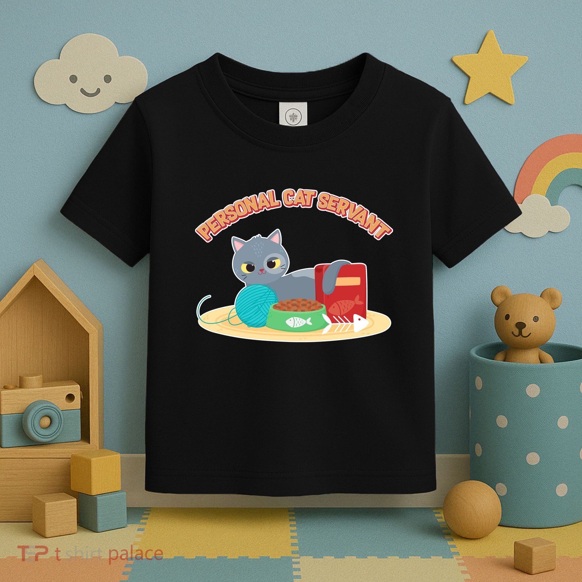 Funny Personal Cat Servant Toddler T-Shirt