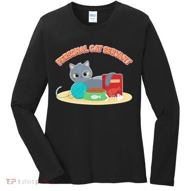 Funny Personal Cat Servant Women's Long Sleeve Shirt