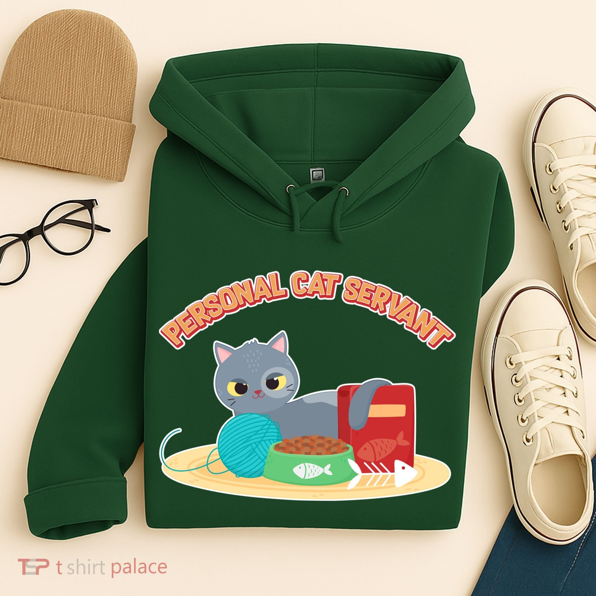 Funny Personal Cat Servant Hoodie