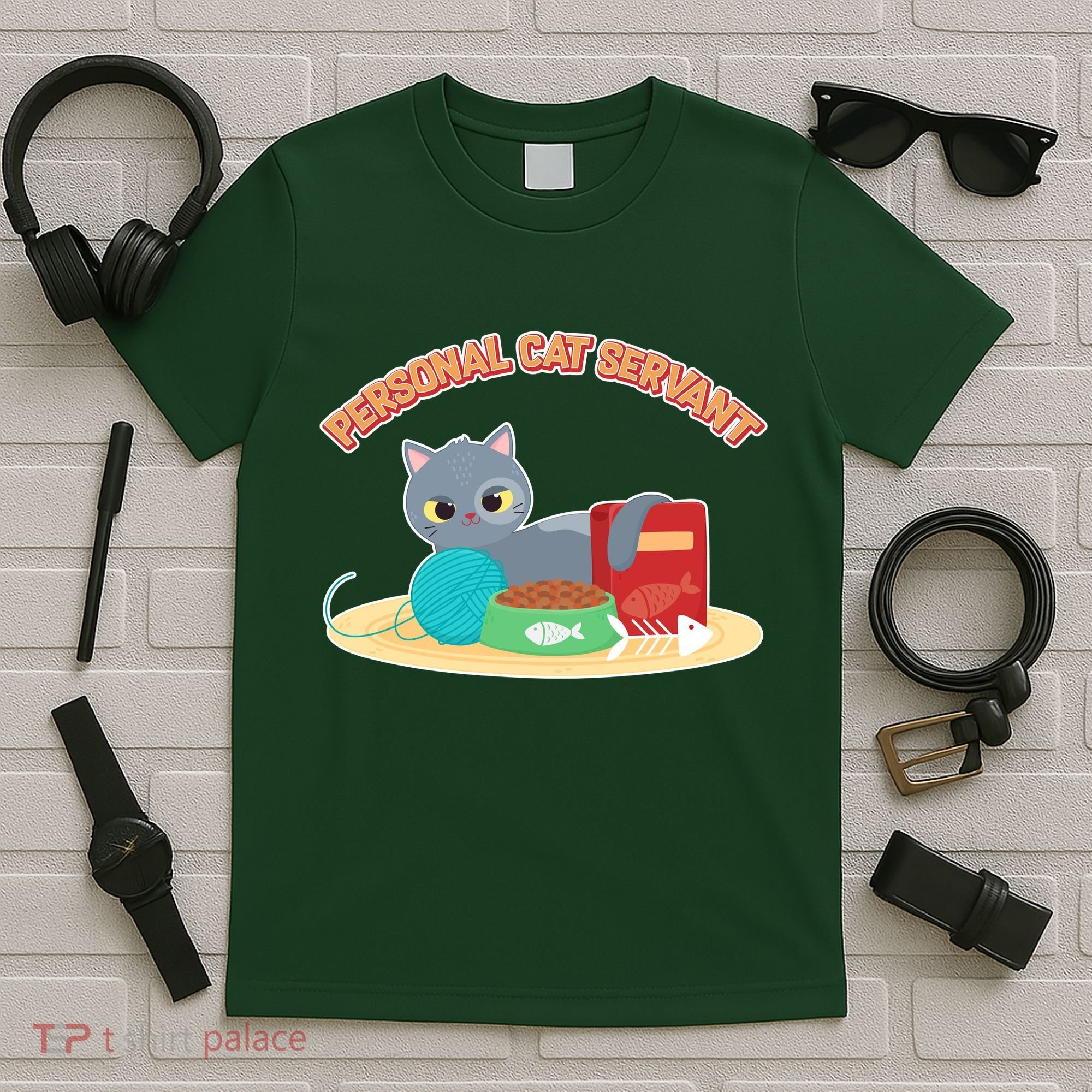 Funny Personal Cat Servant T-Shirt