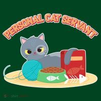 Funny Personal Cat Servant T-Shirt thumb 7