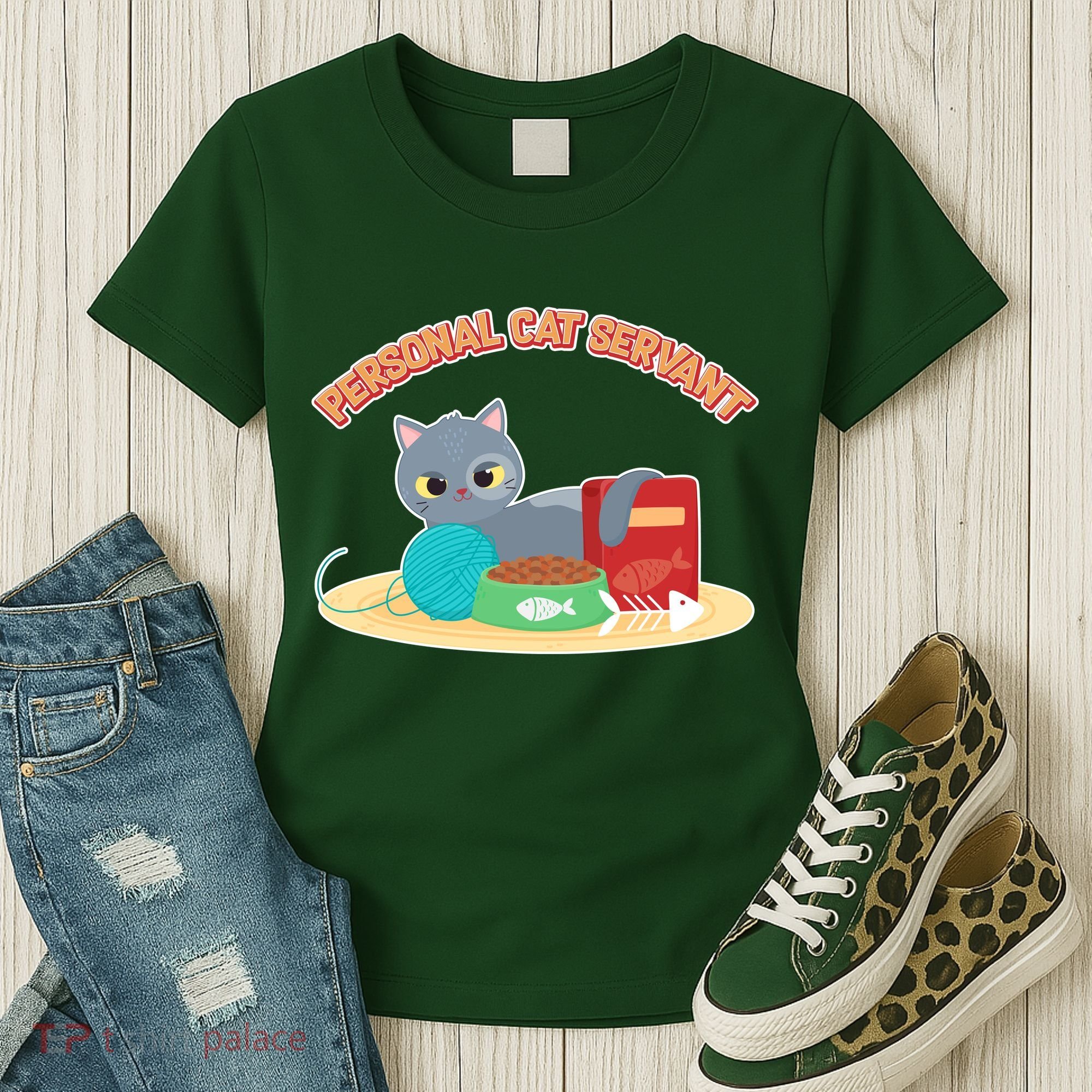 Funny Personal Cat Servant Women's T-Shirt