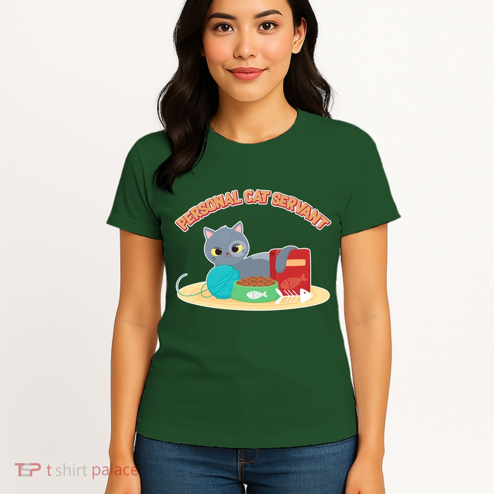 Funny Personal Cat Servant Women's T-Shirt