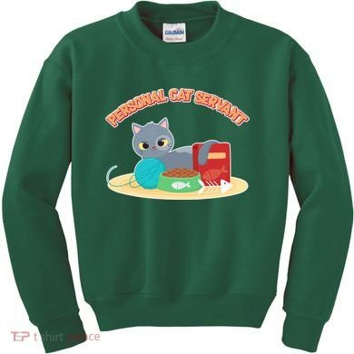 Funny Personal Cat Servant Kids Sweatshirt