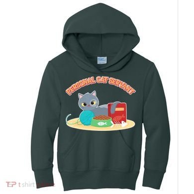 Funny Personal Cat Servant Kids Hoodie