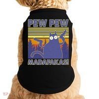Funny Pew Pew Madafakas Doggie Tank thumb 0