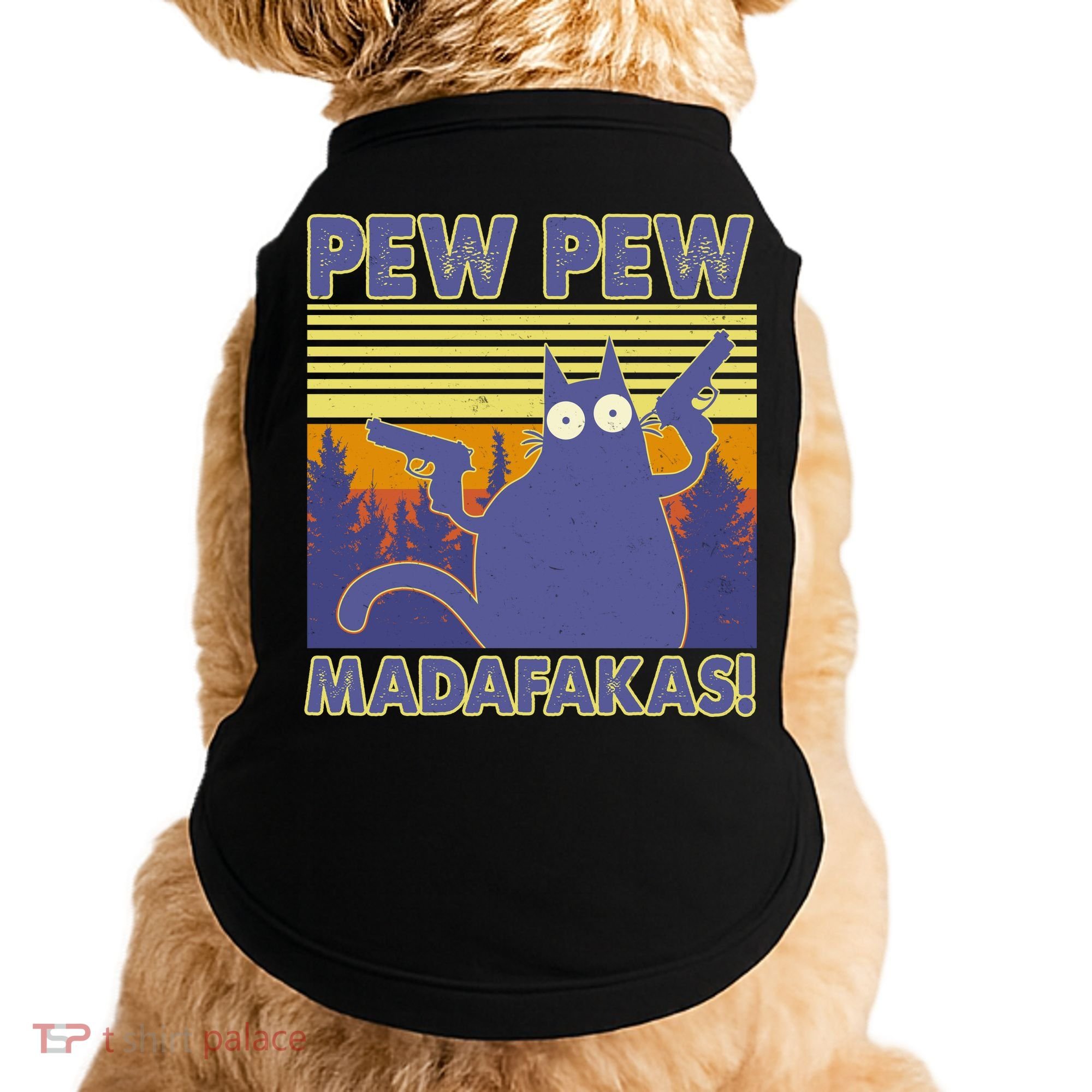 Funny Pew Pew Madafakas Doggie Tank
