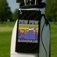 Funny Pew Pew Madafakas Golf Towel thumb 2
