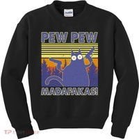 Funny Pew Pew Madafakas Kids Sweatshirt thumb 0
