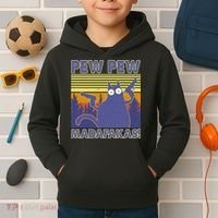 Funny Pew Pew Madafakas Kids Hoodie thumb 2