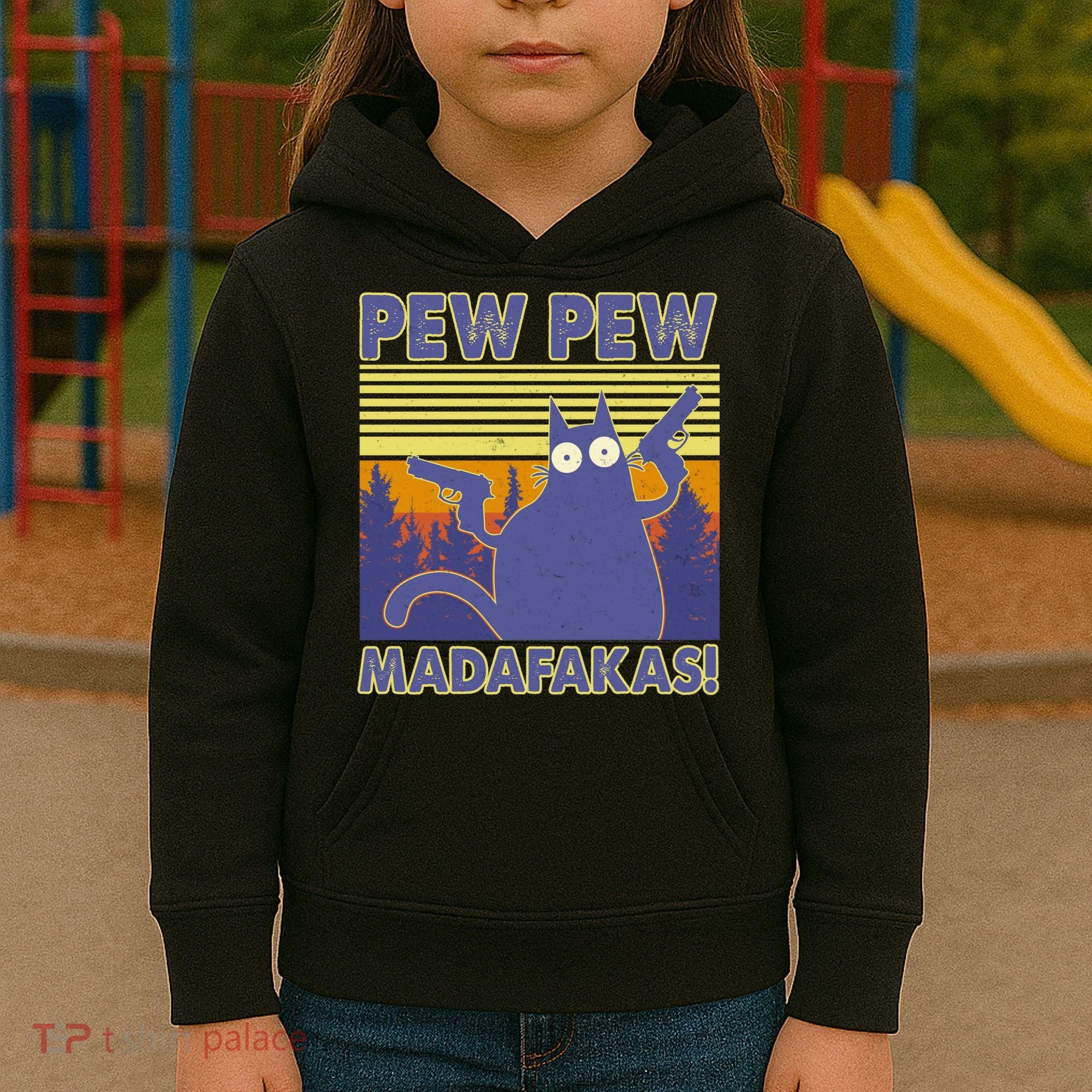 Funny Pew Pew Madafakas Kids Hoodie