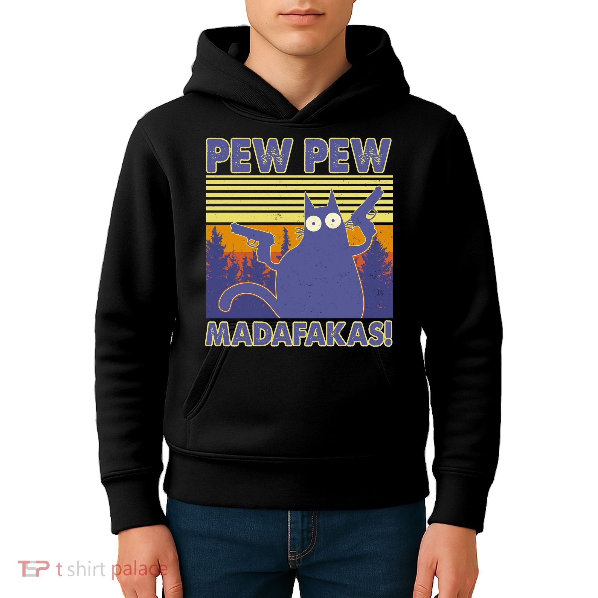 Funny Pew Pew Madafakas Kids Hoodie
