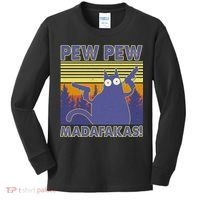 Funny Pew Pew Madafakas Kids Long Sleeve Shirt thumb 0