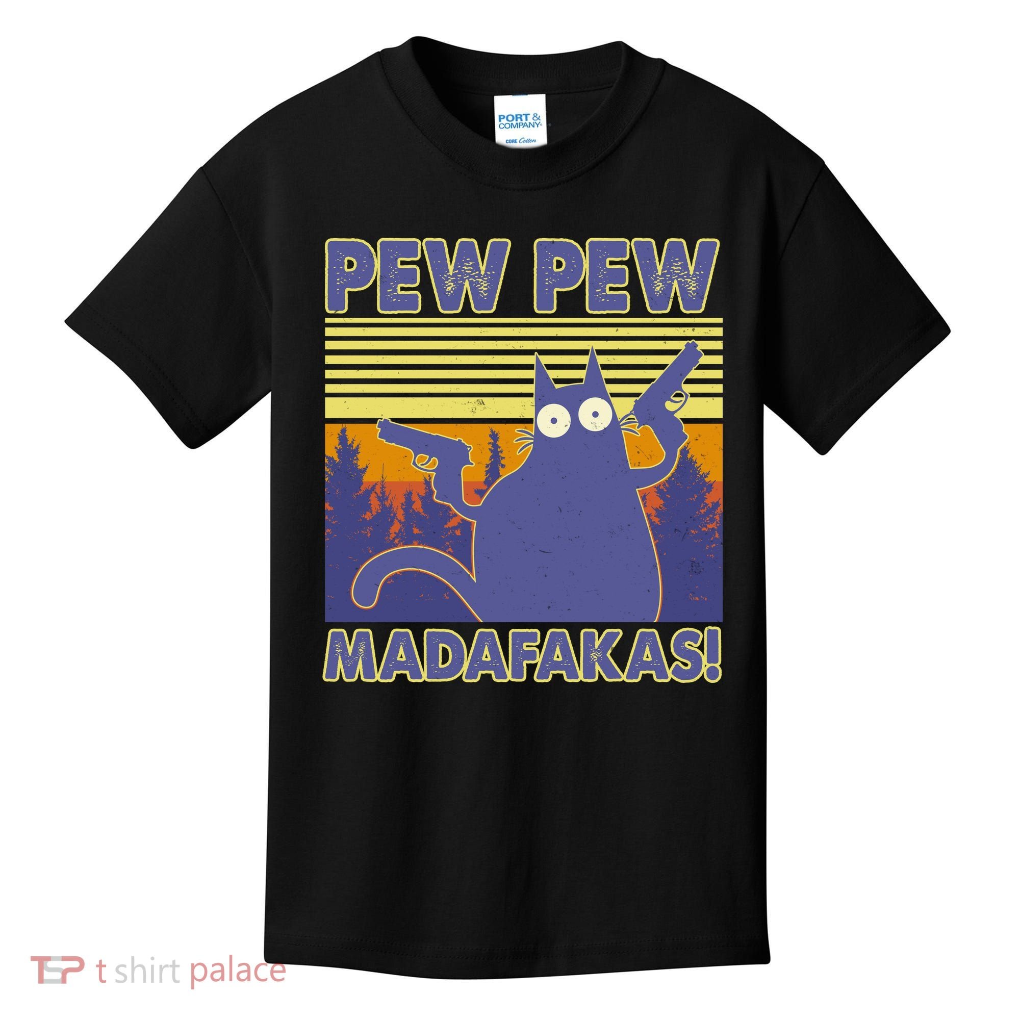 Funny Pew Pew Madafakas Kids T-Shirt