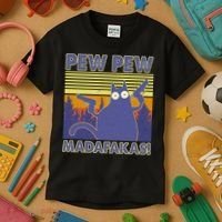 Funny Pew Pew Madafakas Kids T-Shirt thumb 3