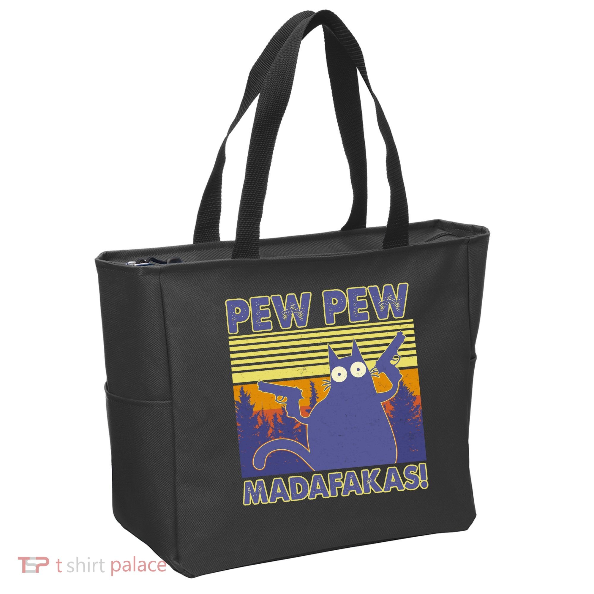 Funny Pew Pew Madafakas Tote Bag