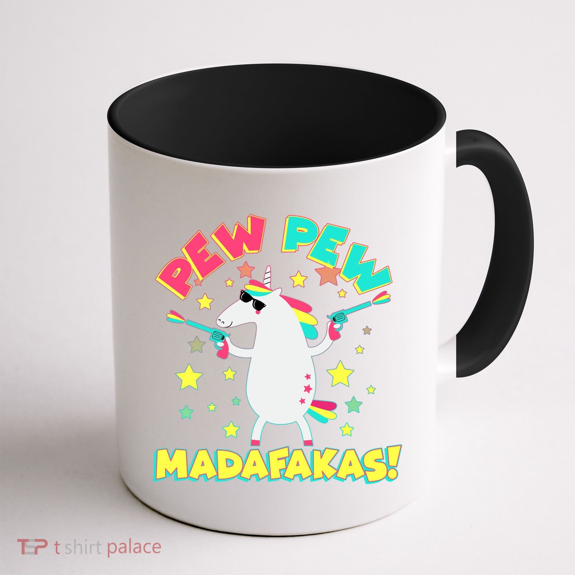 Funny Pew Pew Madafakas Unicorn Coffee Mug