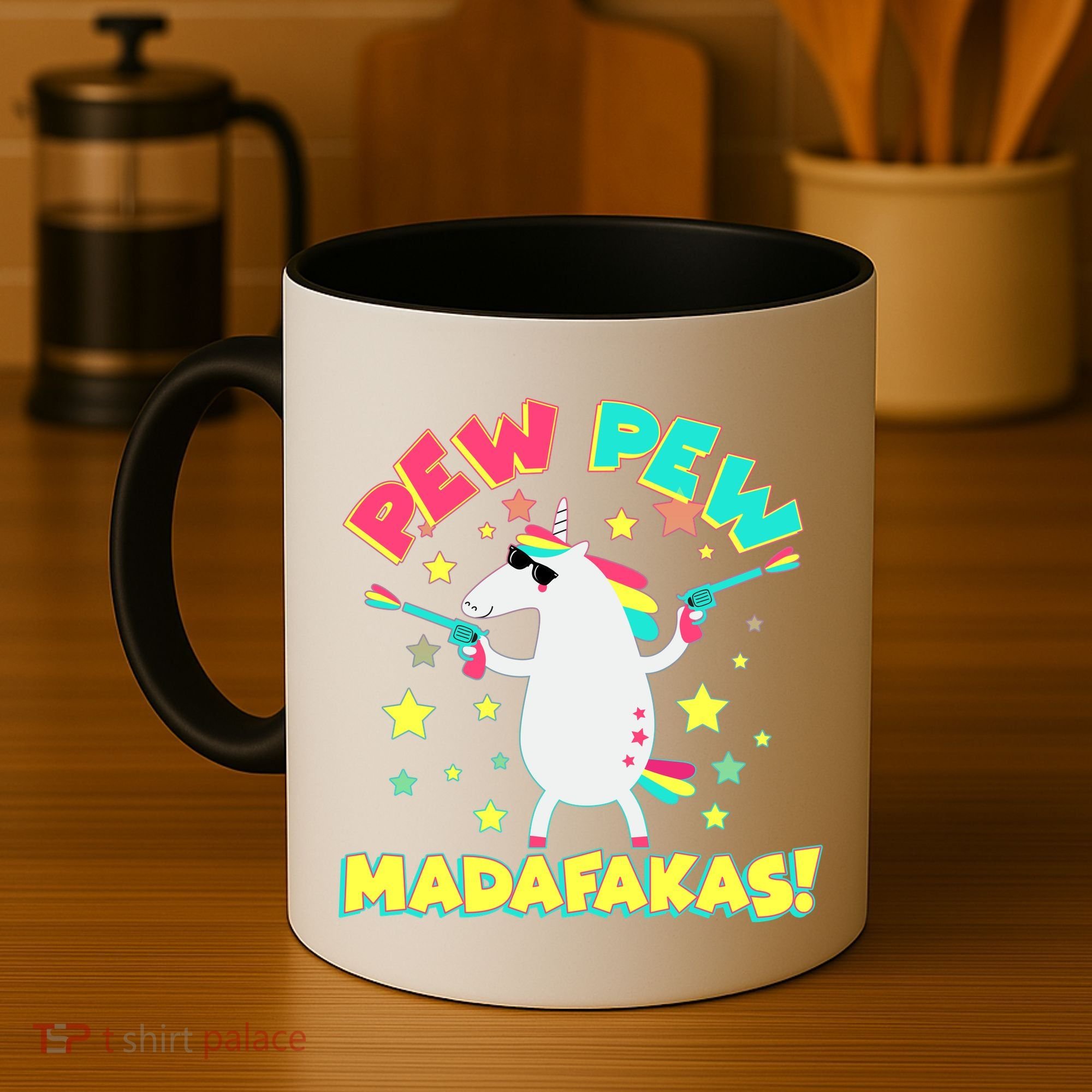 Funny Pew Pew Madafakas Unicorn Coffee Mug