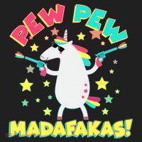 Funny Pew Pew Madafakas Unicorn Beanie thumb 2