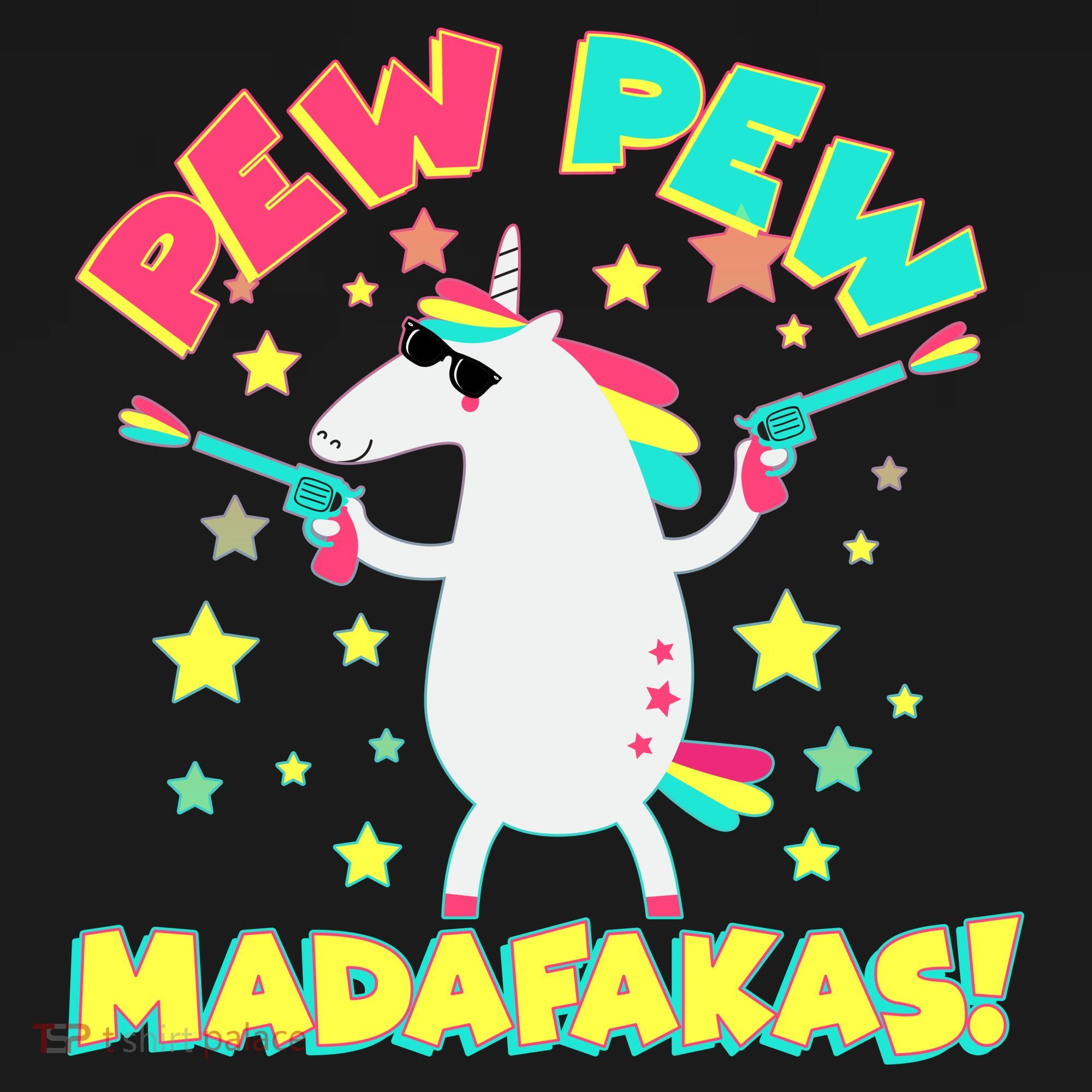 Funny Pew Pew Madafakas Unicorn Women's Hoodie