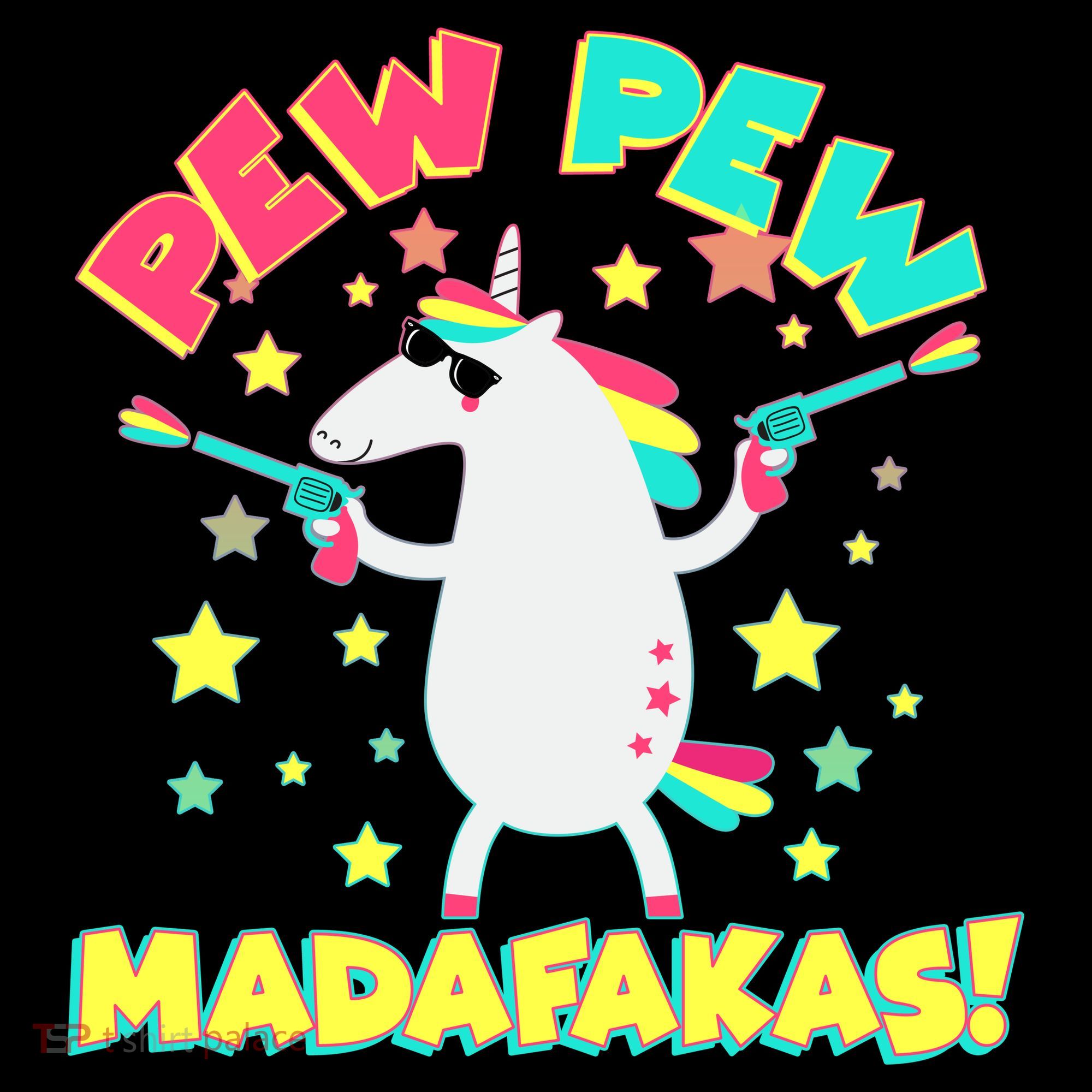 Funny Pew Pew Madafakas Unicorn Ornament