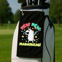 Funny Pew Pew Madafakas Unicorn Golf Towel thumb 2