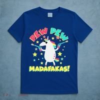 Funny Pew Pew Madafakas Unicorn T-Shirt thumb 5