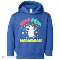 Funny Pew Pew Madafakas Unicorn Toddler Hoodie thumb 0