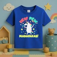 Funny Pew Pew Madafakas Unicorn Toddler T-Shirt thumb 3