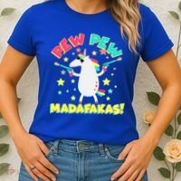 Funny Pew Pew Madafakas Unicorn Women's T-Shirt thumb 2