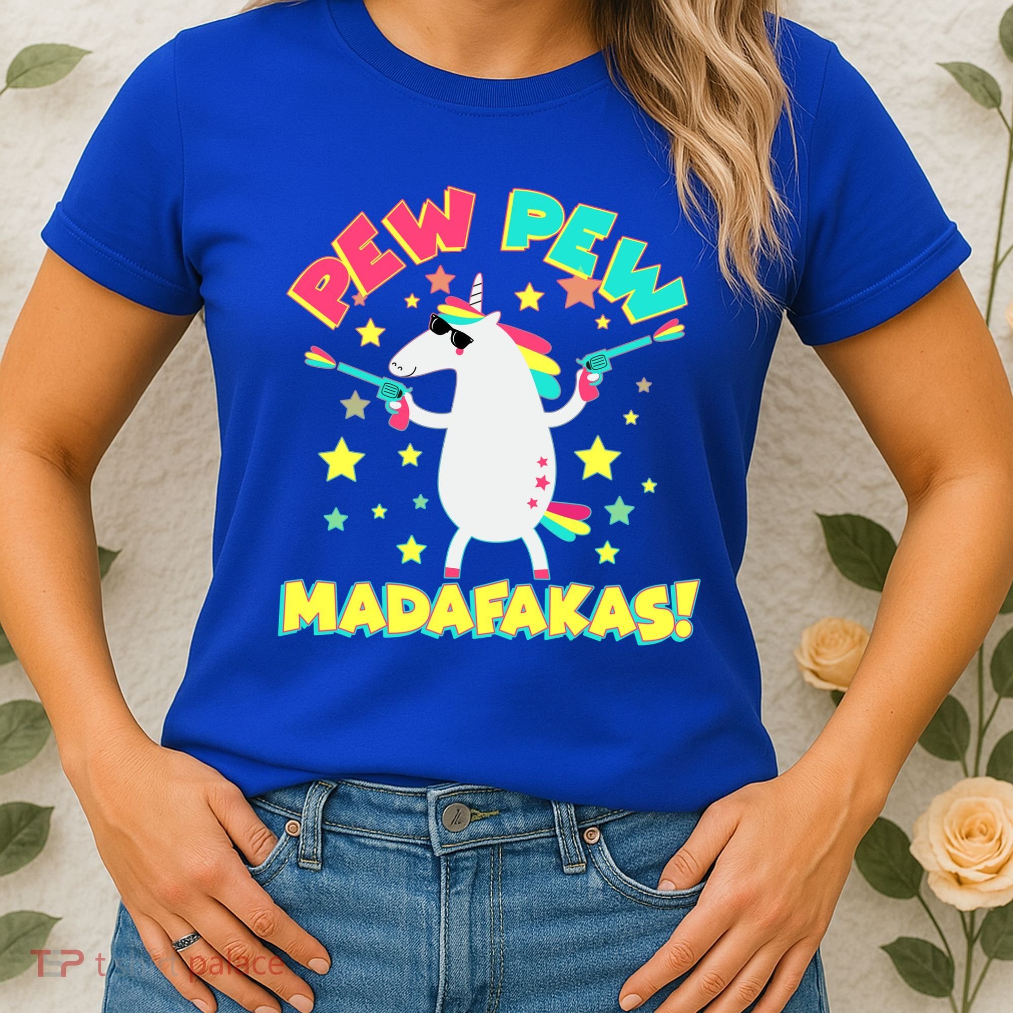 Funny Pew Pew Madafakas Unicorn Women's T-Shirt
