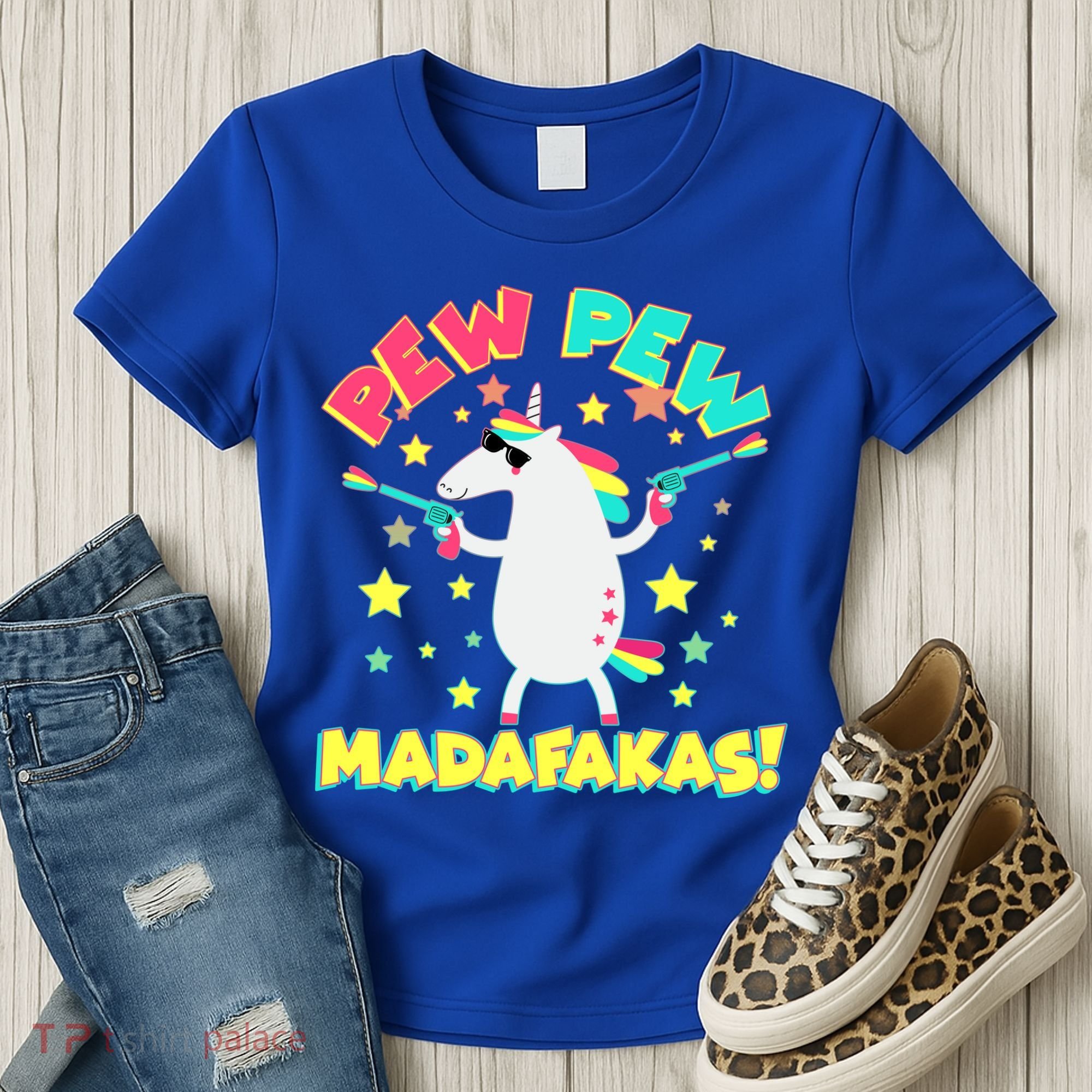 Funny Pew Pew Madafakas Unicorn Women's T-Shirt