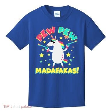 Funny Pew Pew Madafakas Unicorn Kids T-Shirt