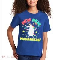 Funny Pew Pew Madafakas Unicorn Kids T-Shirt thumb 2