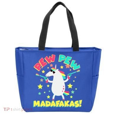 Funny Pew Pew Madafakas Unicorn Tote Bag
