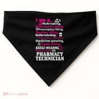 Funny Pharmacy Technician USA-Made Doggie Bandana thumb 0