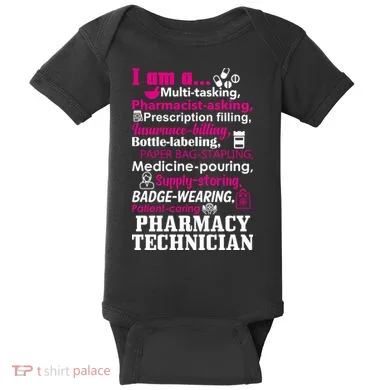 Funny Pharmacy Technician Baby Bodysuit