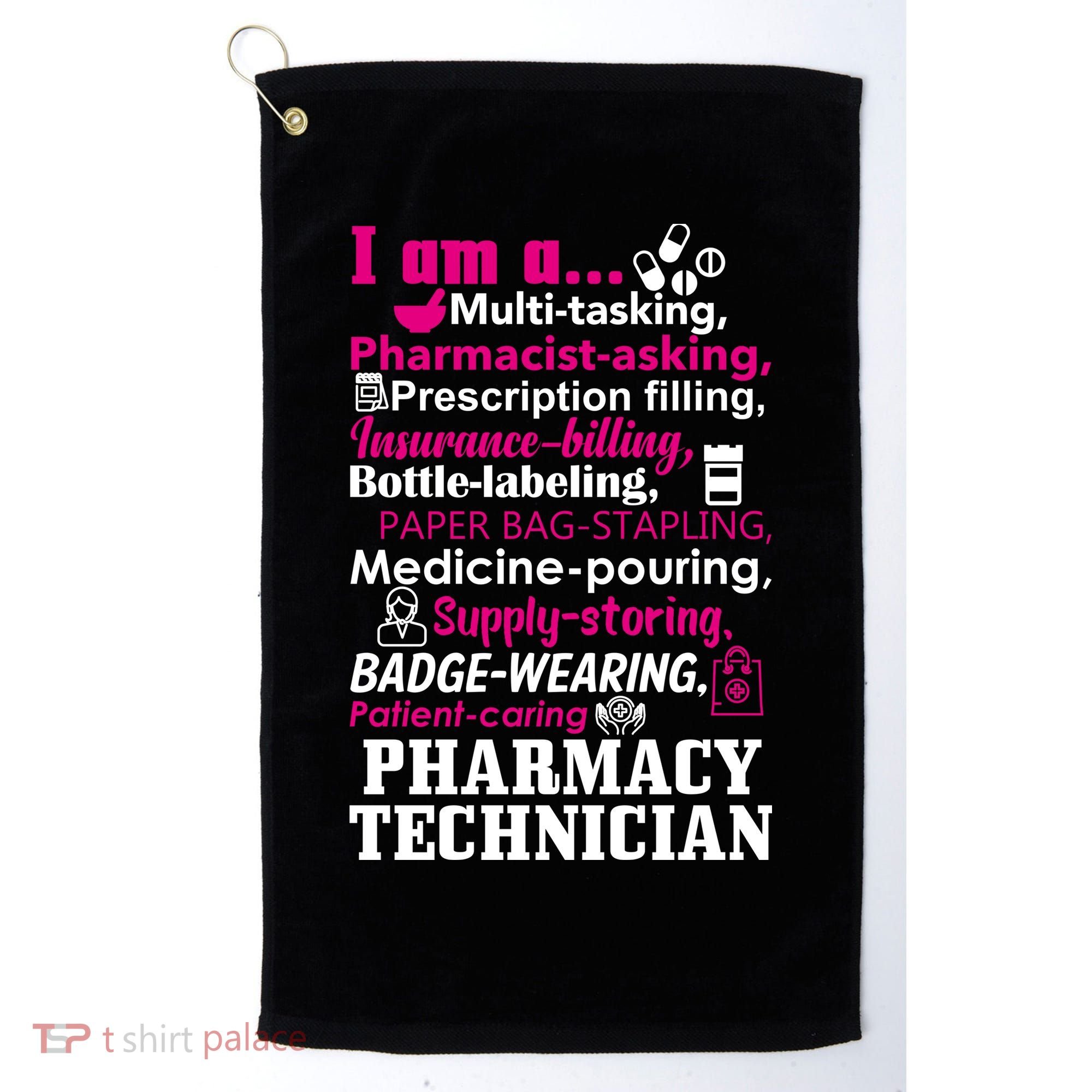 Funny Pharmacy Technician Golf Towel