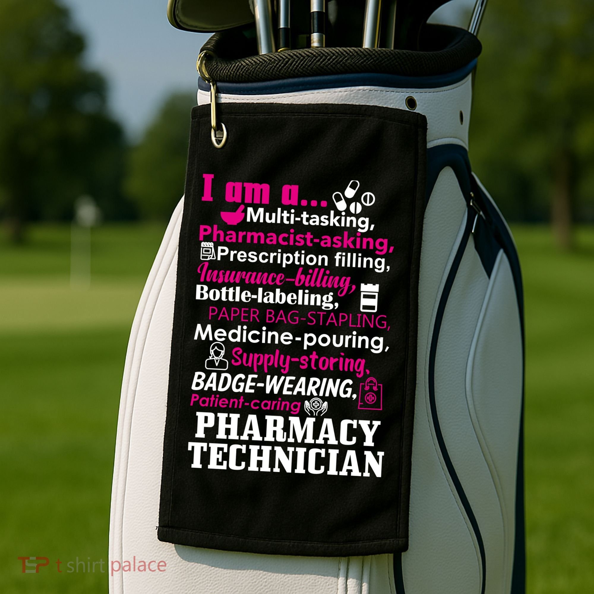 Funny Pharmacy Technician Golf Towel