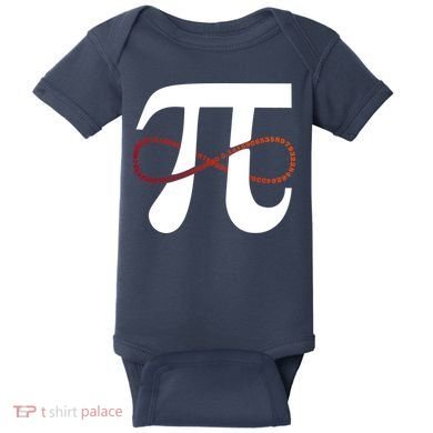 Funny Pi Infinity Numbers 3.14 Baby Bodysuit