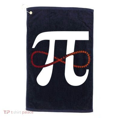 Funny Pi Infinity Numbers 3.14 Golf Towel