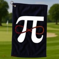 Funny Pi Infinity Numbers 3.14 Golf Towel thumb 1